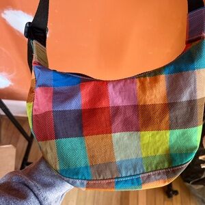 Baggu Madras Small crescent bag